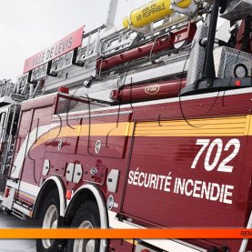 Incendie dans le secteur Saint-Romuald à Lévis