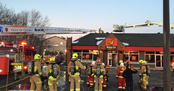Incendie chez Benny & Co. du boulevard l'Ormière