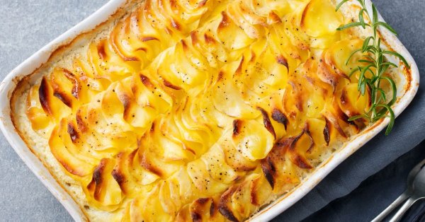 Recette: Gratin de pommes de terre au jambon