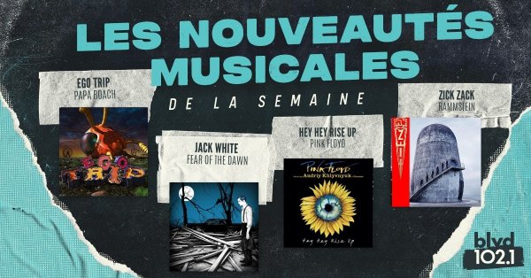 Nouveautés : Papa Roach, Jack White, Simple Plan, Pink Floyd, Rammstein et Thick Glasses