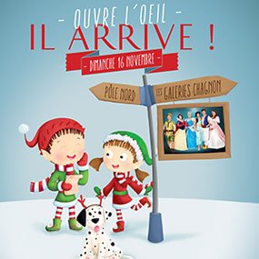 Père-Noël et cadeaux aux Galeries Chagnon