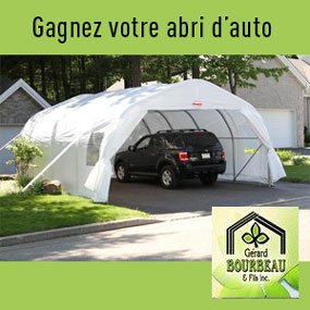 Fini le pelletage, gagnez votre abri d'auto! 