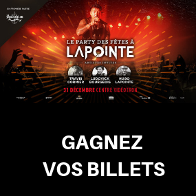 Gagnez vos billets pour le party du jour de l’An d’Éric Lapointe!