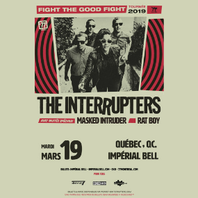Remportez vos billets pour le spectacle du groupe The Interrupters !