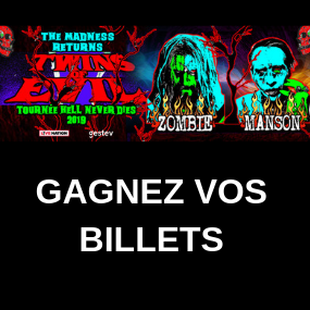Remportez votre paire de billets pour le spectacle de Rob Zombie et Marilyn Manson!