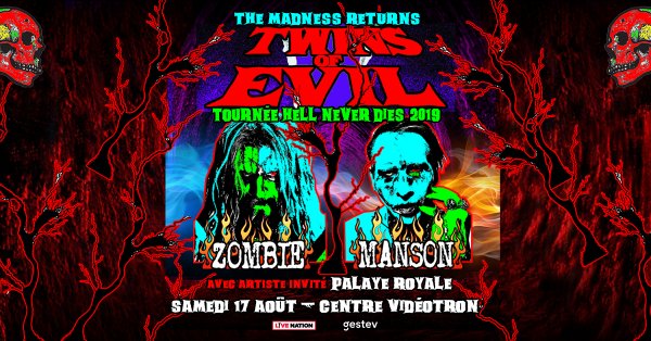 Dernière chance de gagner vos billets pour Rob Zombie et Marilyn Manson