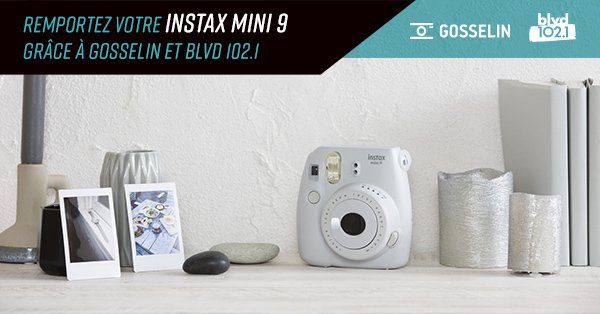 Remporter votre appareil photo instantané Instax Mini 9 de Fujifilm!