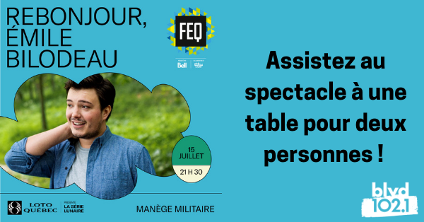 Gagnez vos places pour le spectacle d'Émile Bilodeau !