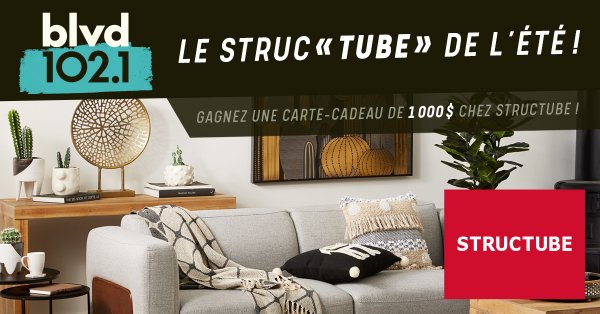 Gagnez 1 000$ chez Structube !