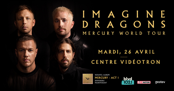 Gagnez votre paire de billets pour Imagine Dragons au Centre Vidéotron !