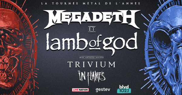 Gagnez votre paire de billets pour Megadeth au Centre Vidéotron !