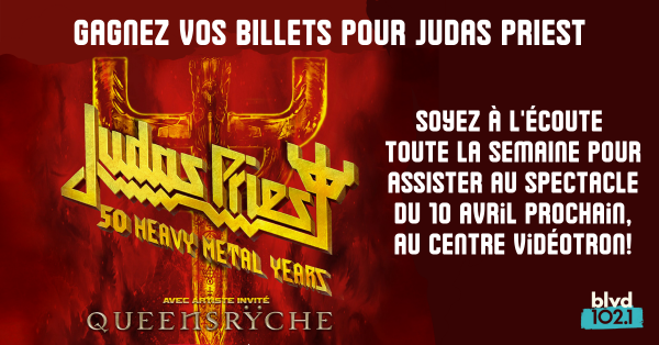 Gagnez vos billets pour Judas Priest au Centre Vidéotron