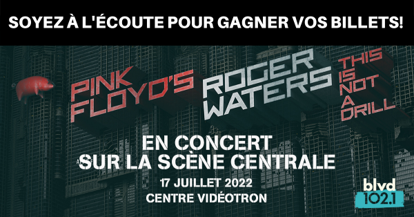 Gagnez votre paire de billets pour Roger Waters au Centre Vidéotron!