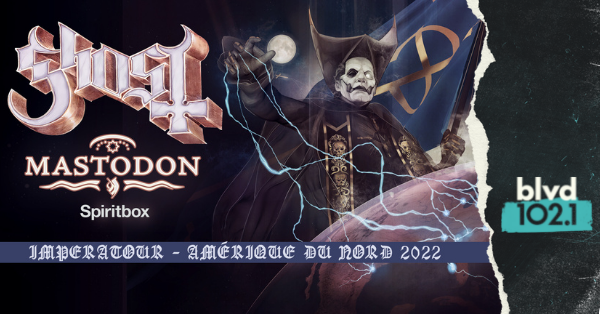 Gagnez votre paire de billets pour Ghost au Centre Vidéotron!