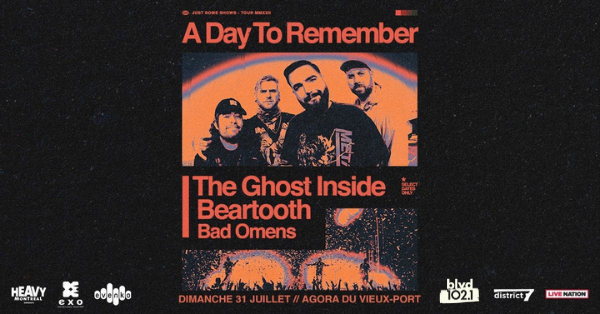 Gagnez votre paire de billets pour A Day To Remember à l'Agora du Vieux-Port!