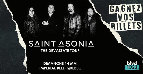 Gagnez vos billets pour Saint Asonia à l'Impérial Bell!