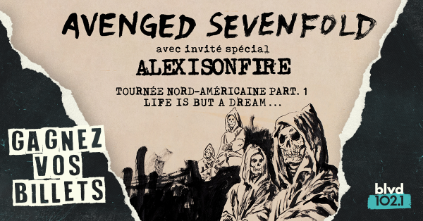 Gagnez vos billets pour Avenged Sevenfold au Centre Vidéotron!