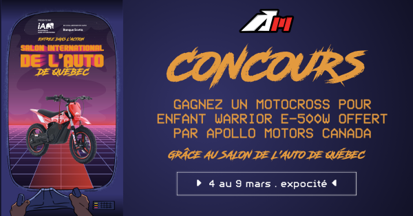 Un motocross électrique pour enfants à gagner