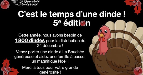 C'est le temps d'une dinde!
