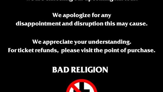 Bad Religion annule sa tournée