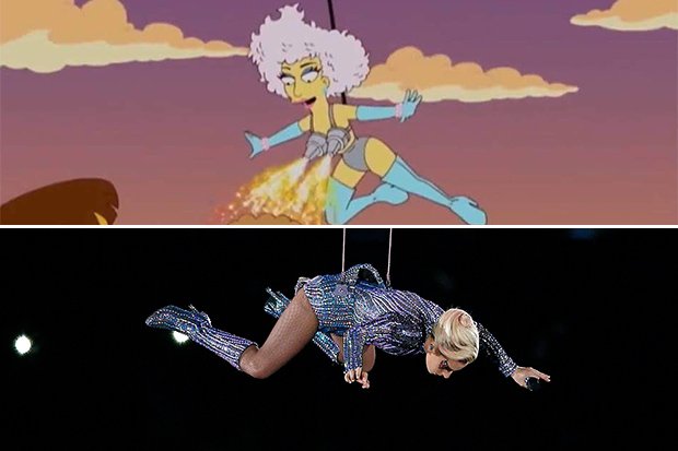 La perfo de Lady Gaga au Super Bowl, une prédiction de l'émission Les Simpsons?