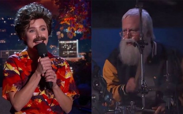 DAVE GROHL ET KRISTEN BELL DANS UN MASHUP DE LA REINE DES NEIGES ET DE METALLICA CHEZ JIMMY KIMMEL LIVE