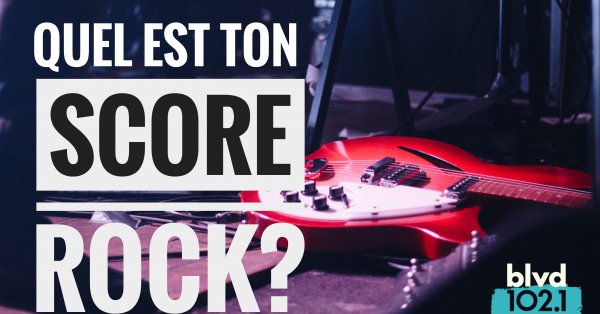 Calculez votre SCORE ROCK!